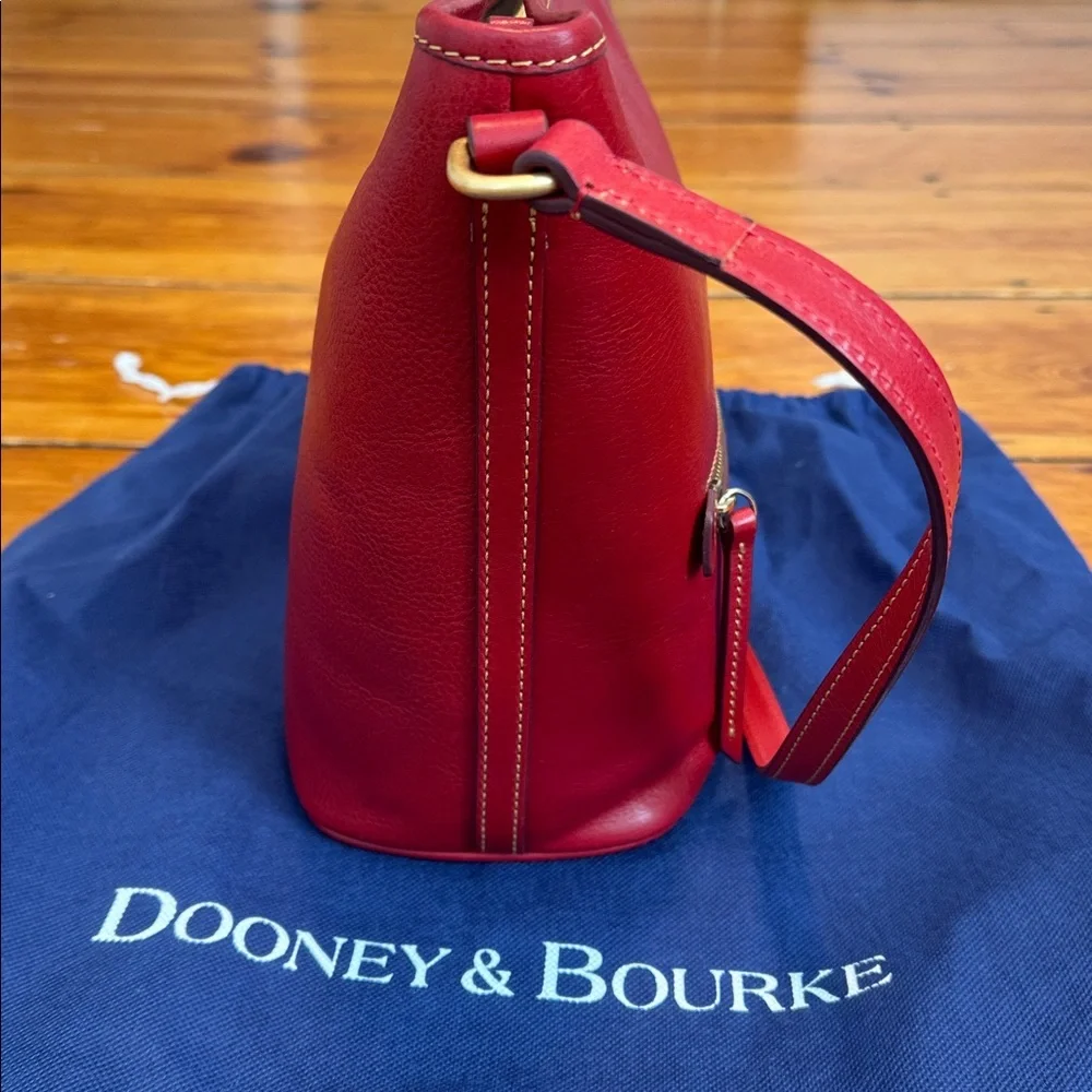 Dooney & Bourke Red Florentine Zip Sac - Picture 5 of 15